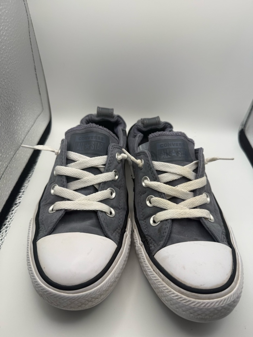 Converse Chucky Taylor Shoreline Sneaker Slip On Elastic Back Navy Blue Wht 8.5 - Picture 2 of 8
